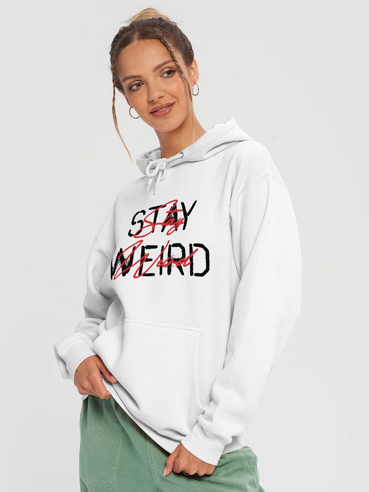Stay Weird Cursive Pullover Hoodie product image (1)