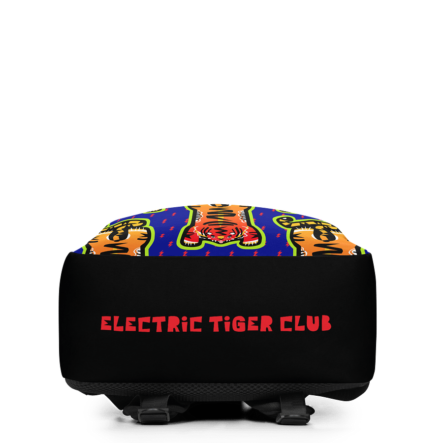 Red Electric Tiger on Blue and Lime - Backpack product image (5)