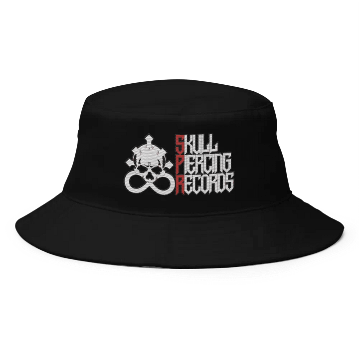 Skull Piercing Records Bucket Hat (White Logo) product image (1)