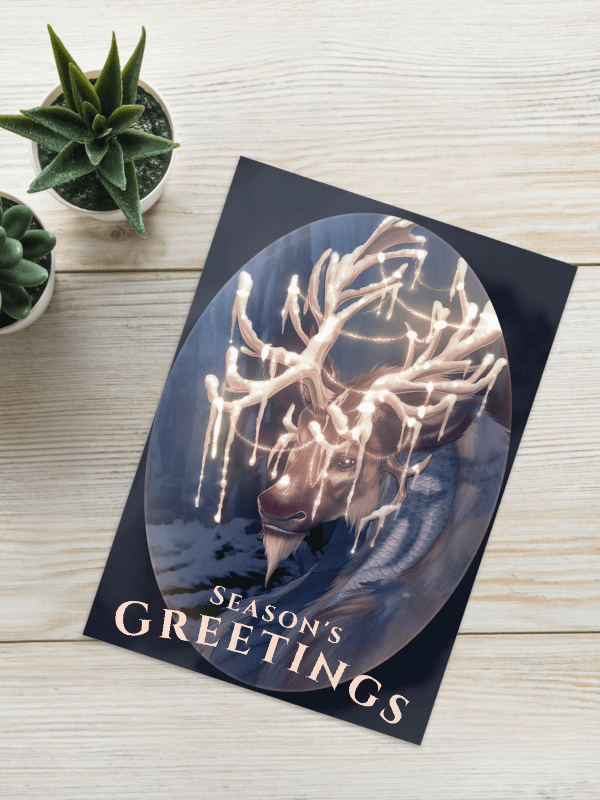 Caribou Dragon Holiday Card product image (1)
