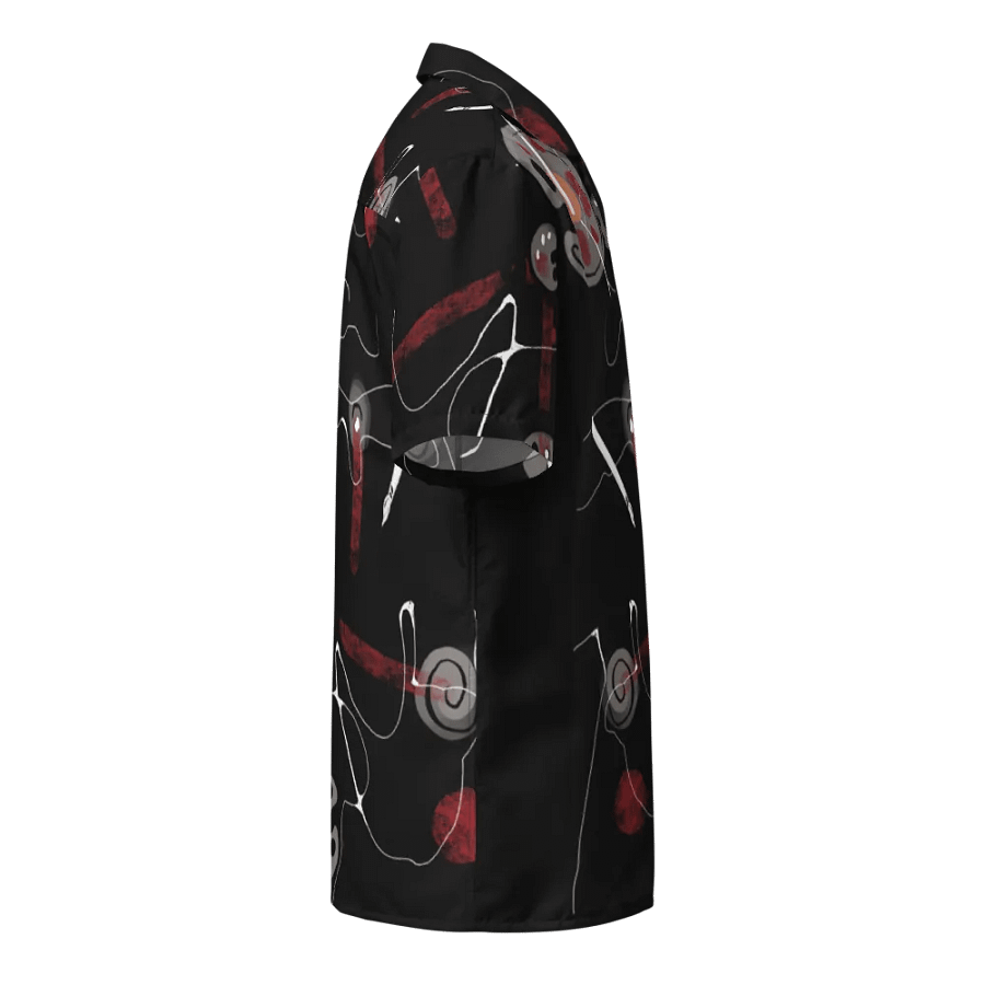 ScribbleWear #1 Unisex Hawaiian Style Shirt/Black Palette product image (5)