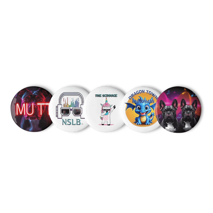 Neon Mutt Collection Pin Buttons product image (1)