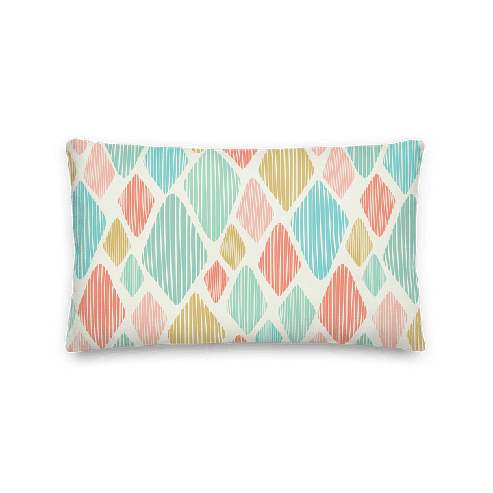 Pastel Diamond Pattern Throw Premium Pillow product image (1)