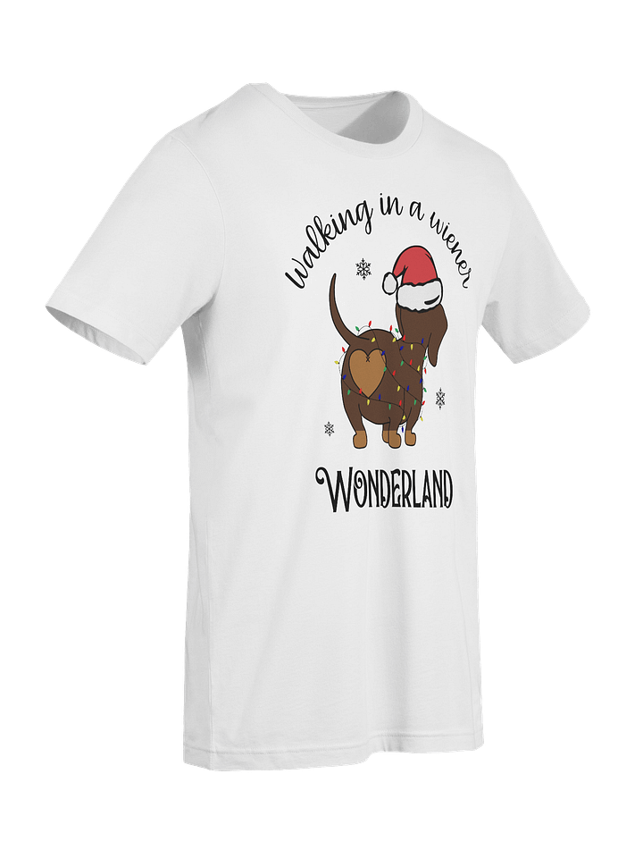 Walking In A Weiner Wonderland- Cute Christmas Dachshund T-Shirt product image (2)
