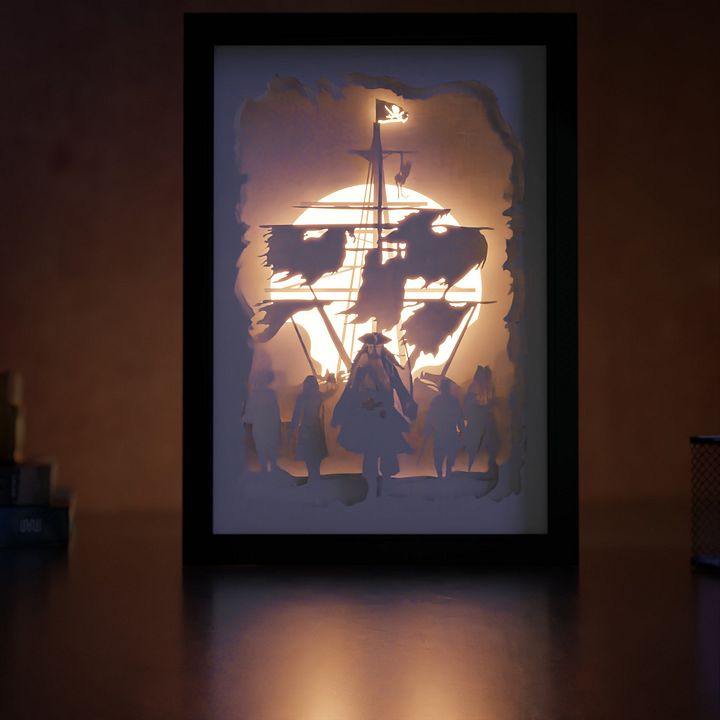 Pirates of Caribbean Lightbox Template 2 in 1 -PDF PNG SVG DXF + Video Tutorial product image (2)