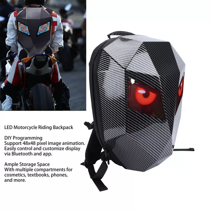 LED Motorcycle Riding Backpack APP Control LED Motorbike Laptop Bag product image (3)