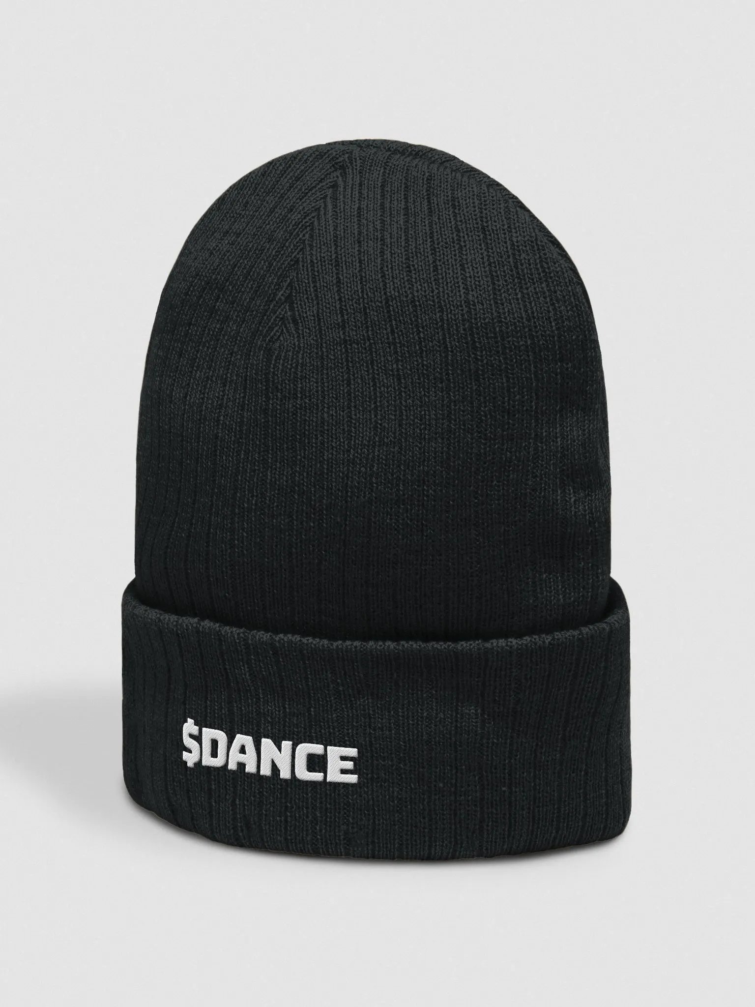 $DANCE RIBBED KNIT BEANIE - BLACK product image (2)