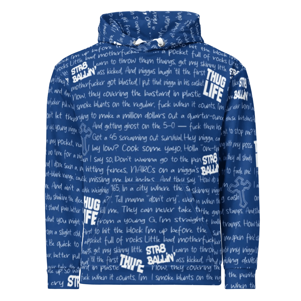 Str8 Ballin' - 2Pac - BLUE - Unisex Hoodie product image (2)