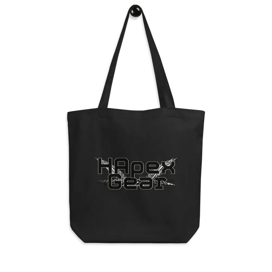 Eco-Friendly Tote Bag - Black HApex Gear White Logo product image (8)