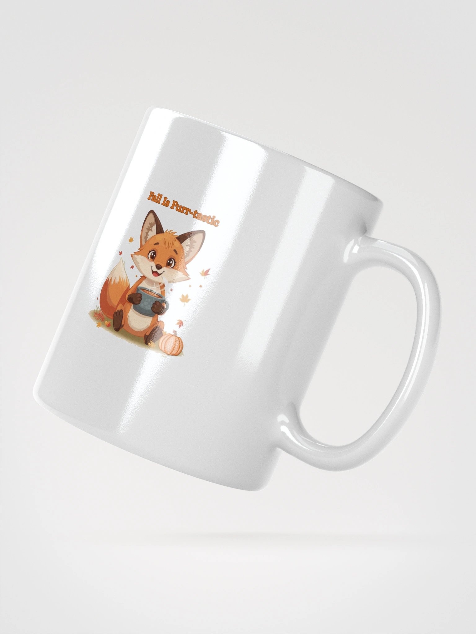 Fall Is Furr-tastic Fox White Glossy Mug product image (3)