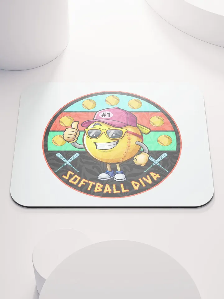 Softball Diva Thumbs-Up Mouse Pad product image (1)