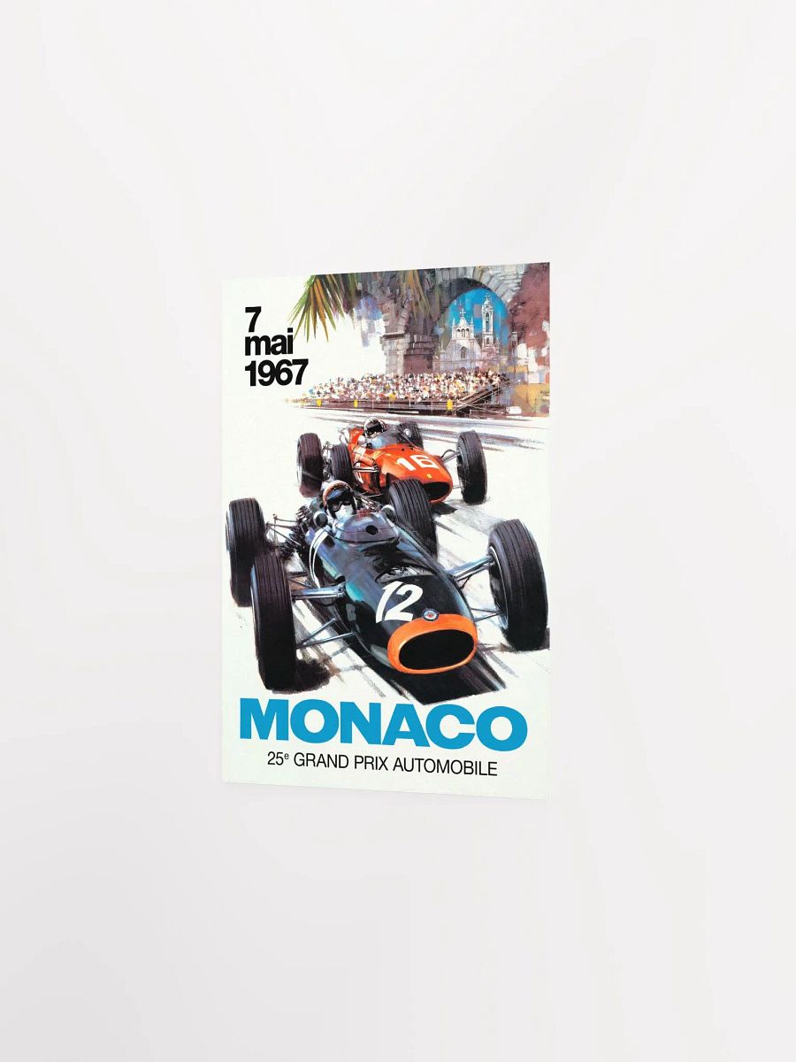 Monaco Vintage F1 Grand Prix, 1967 poster — Vintage Formula 1 poster, Monaco Grand Prix poster, retro travel poster, retro travel art product image (8)
