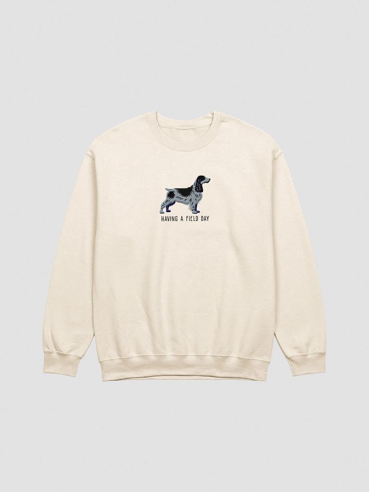 Having a Field Day Sweatshirt (Embroidered) of a Field Spaniel(Blue Roan) product image (13)