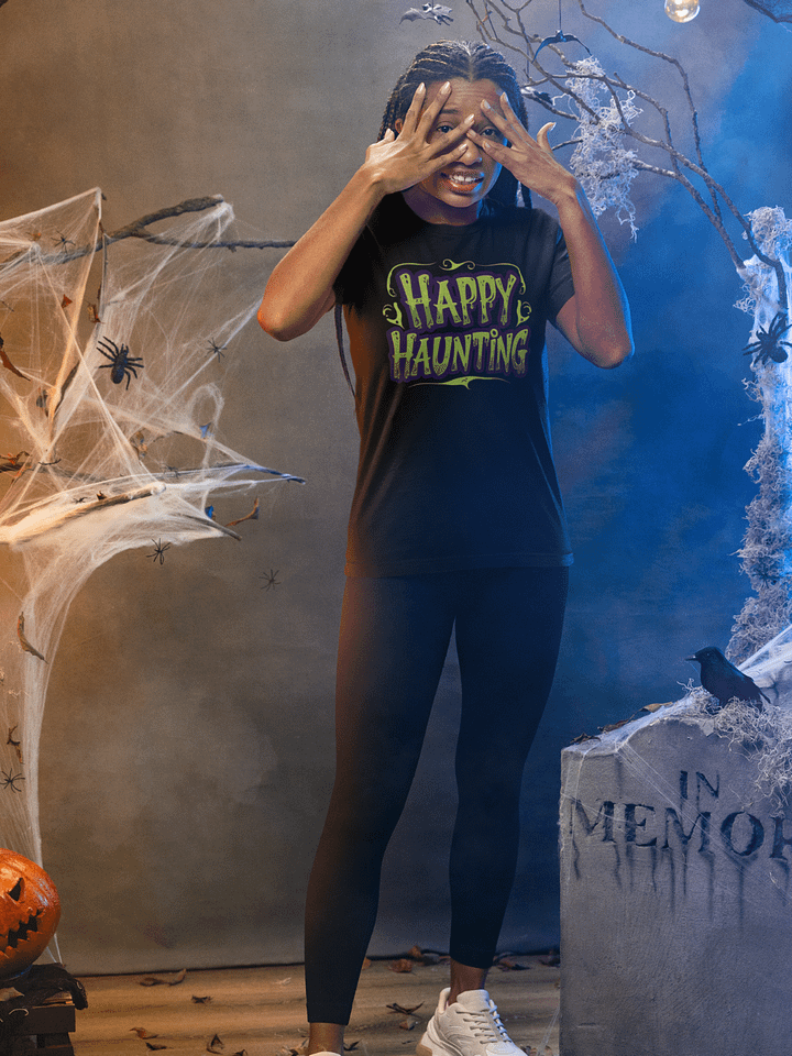 The Happy Haunting Greeting Tee product image (1)