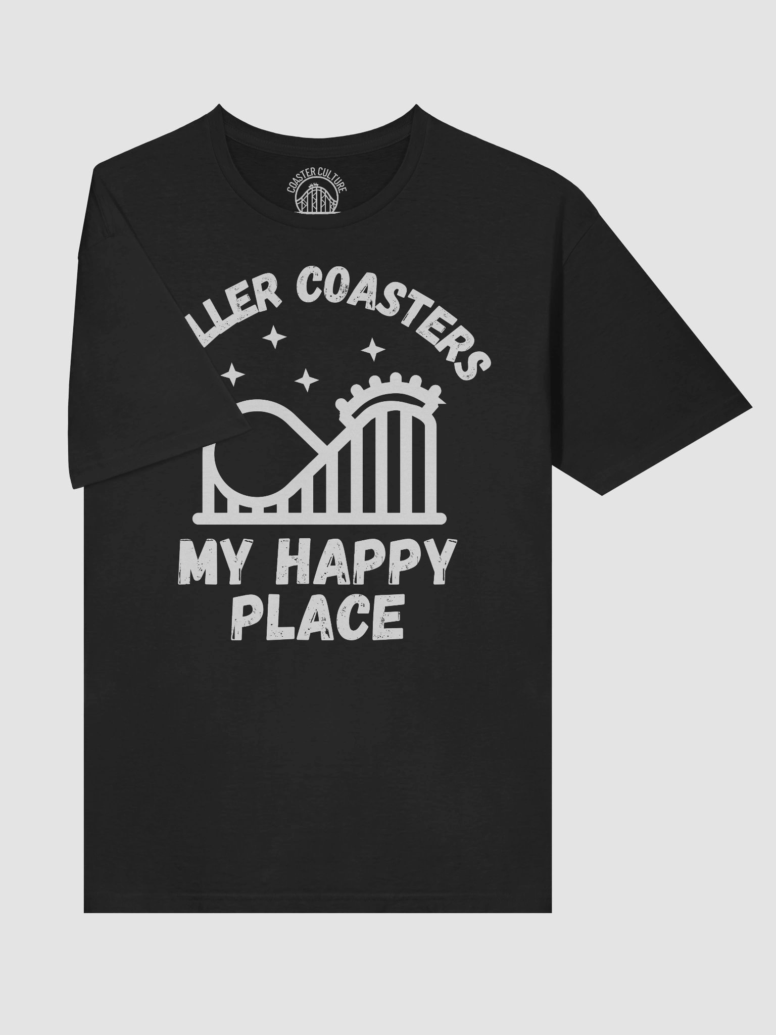Roller Coasters Are My Happy Place T-Shirt – Thrill Seeker Theme Park Tee product image (3)