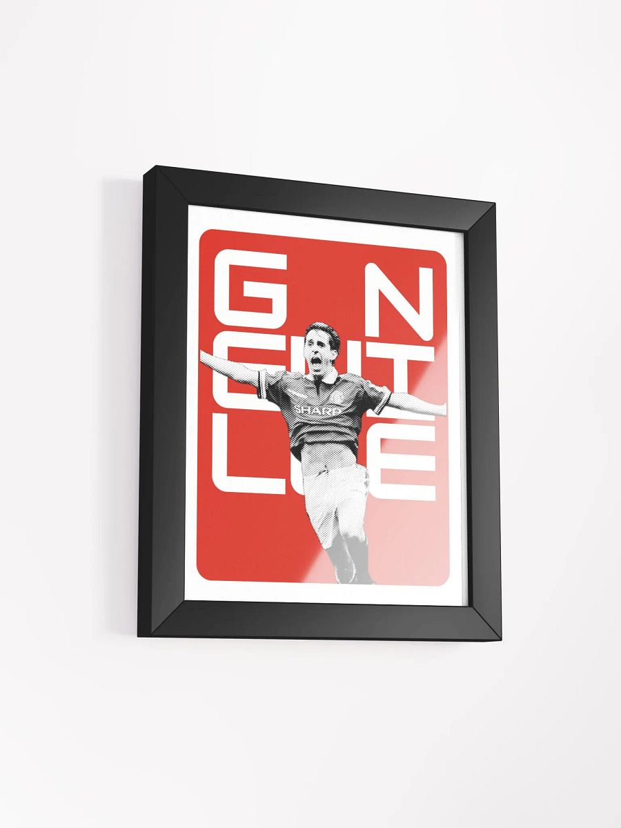 Gary Neville BW Manchester United Name Art Framed Print product image (3)