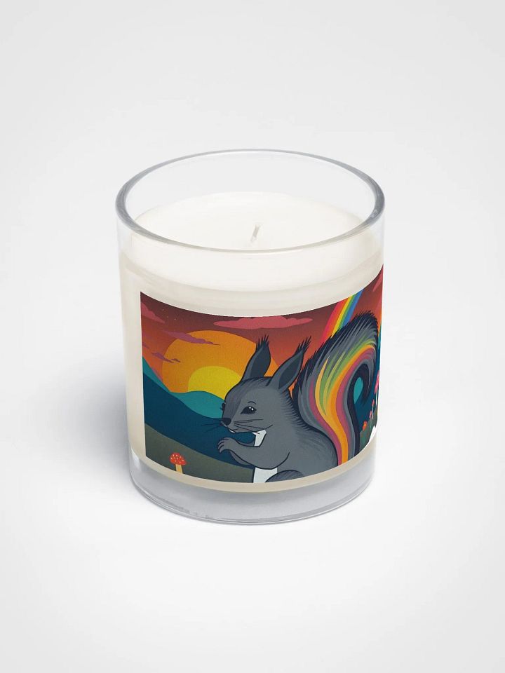 Rainbow Tail Squirrel Soy Wax Candle product image (2)
