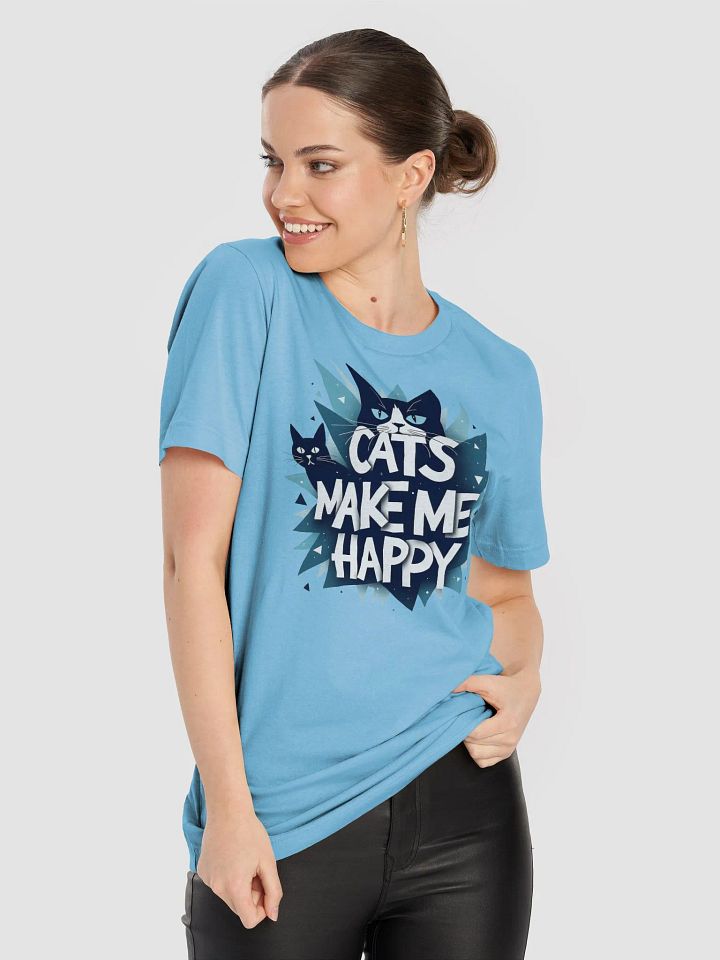 Geometric Cat Happiness T-Shirt product image (1)