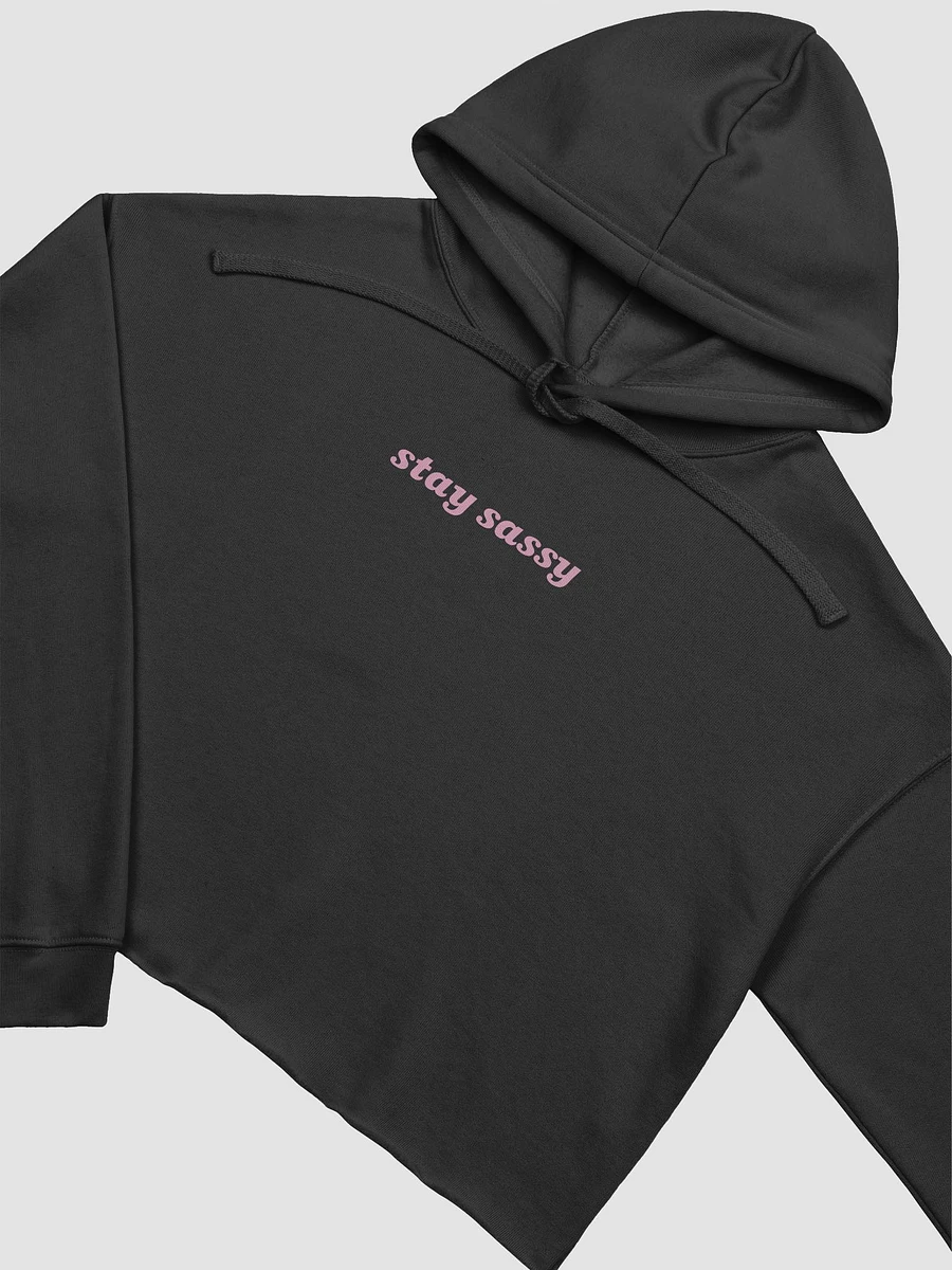 Stay Sassy Cropped Hoodie - Black product image (3)