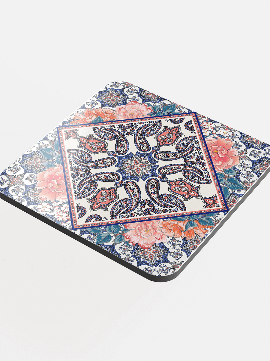 Boho Paisley Floral Coaster – Gloss Finish product image (2)