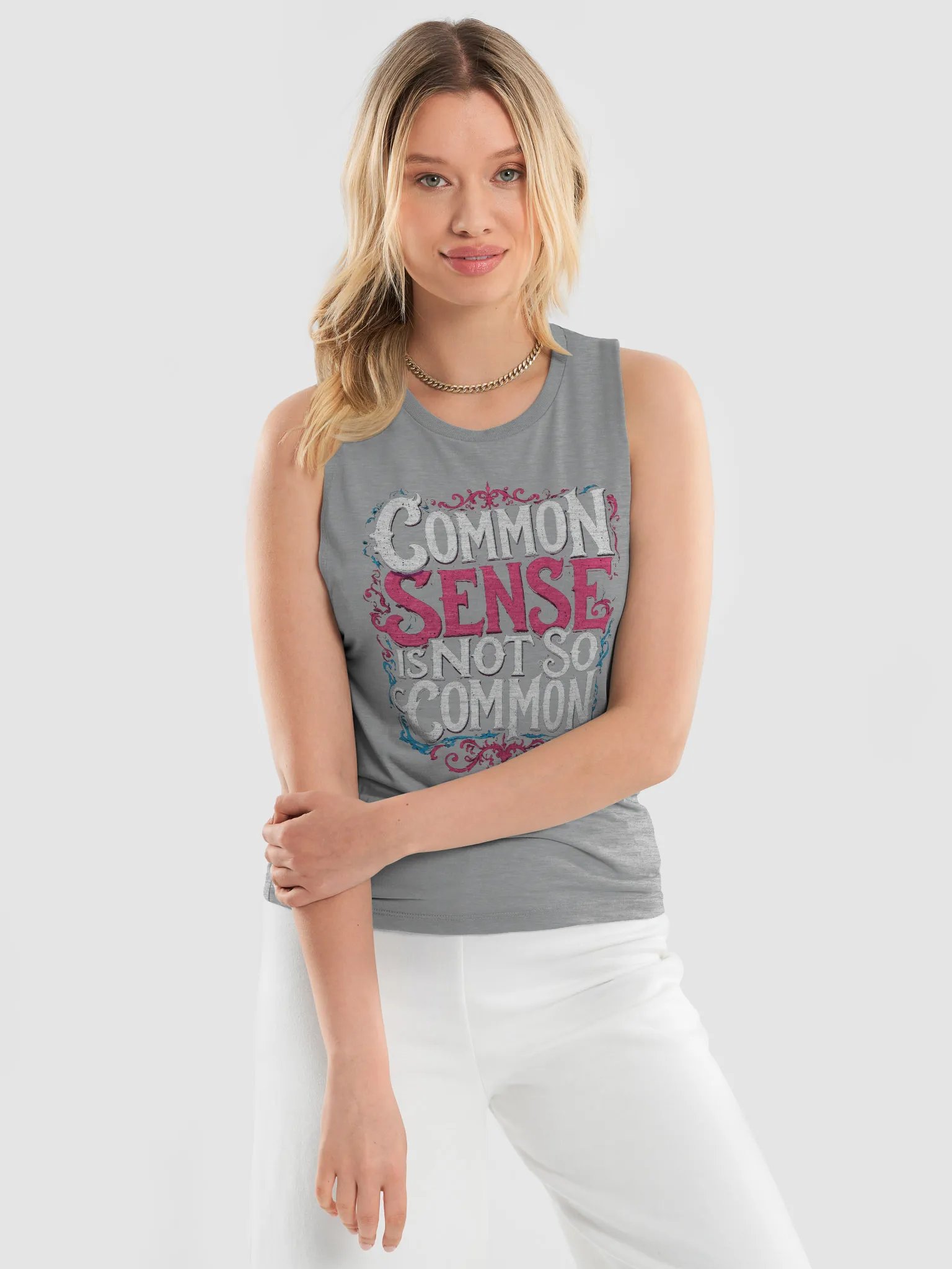 Common Sense Typography Flowy Tank product image (7)