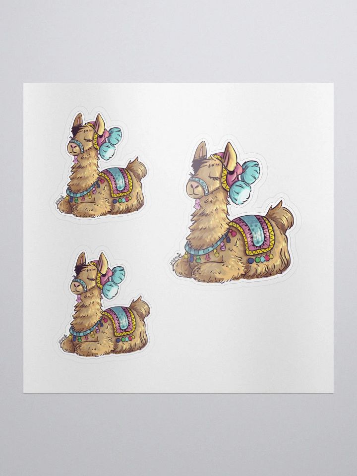 Resting Llama Sticker - Serene Animal Decal product image (1)