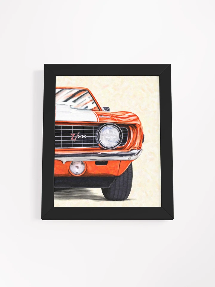 1969 Camaro Artwork – Classic Hugger Orange Framed Poster product image (3)