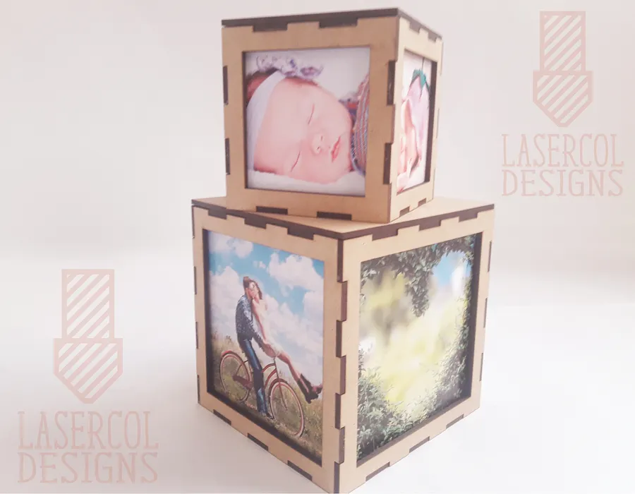 Photo Cube Keepsake Box (two sizes) - Laser Cut Files product image (3)