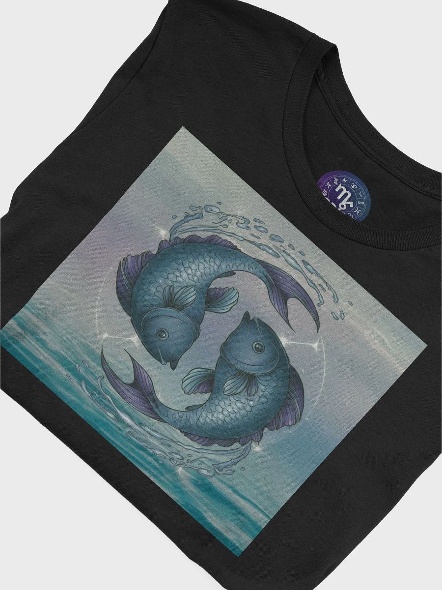 Pisces Zodiac Unisex Supersoft T-Shirt with Mystical Fish Design product image (7)