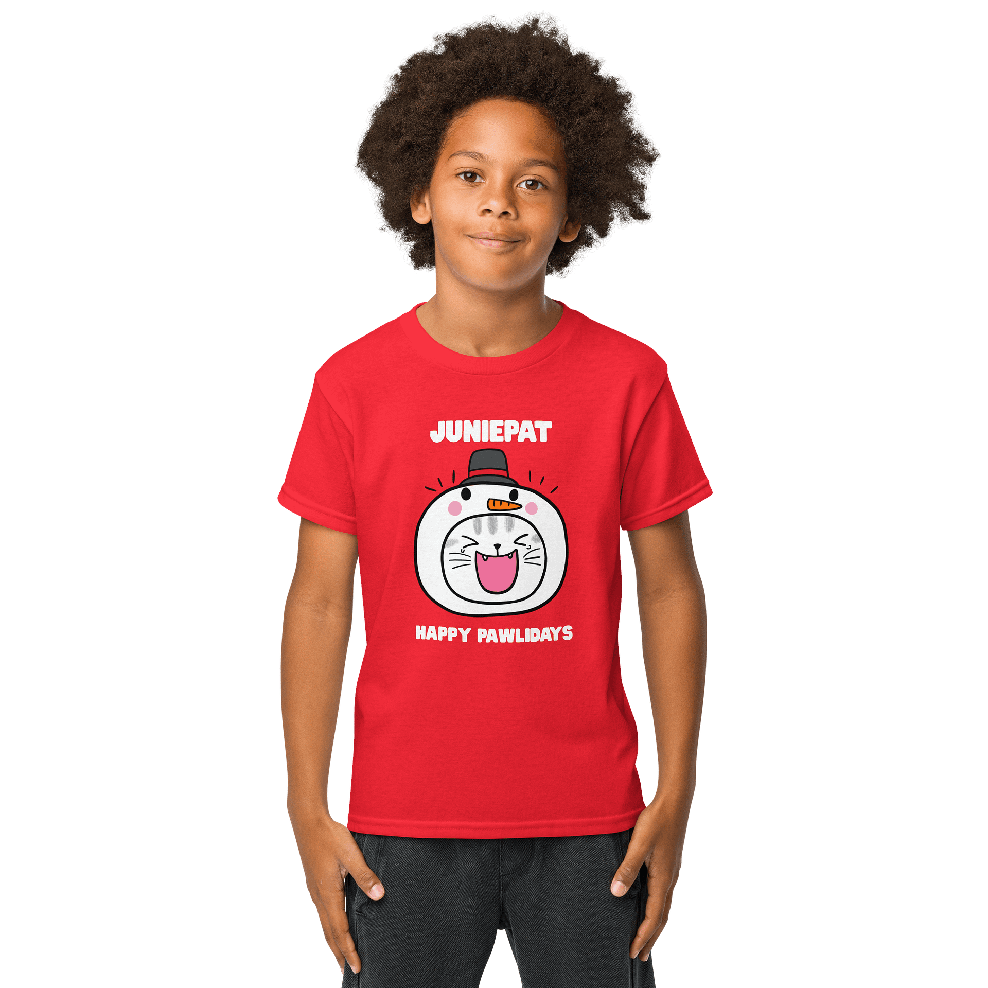 Happy Pawlidays Youth Tee product image (17)