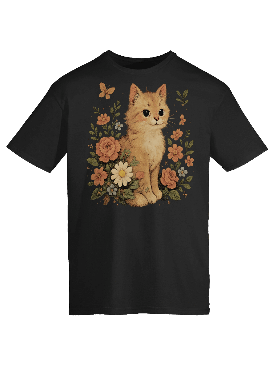 Cute Floral Feline T-Shirt product image (53)