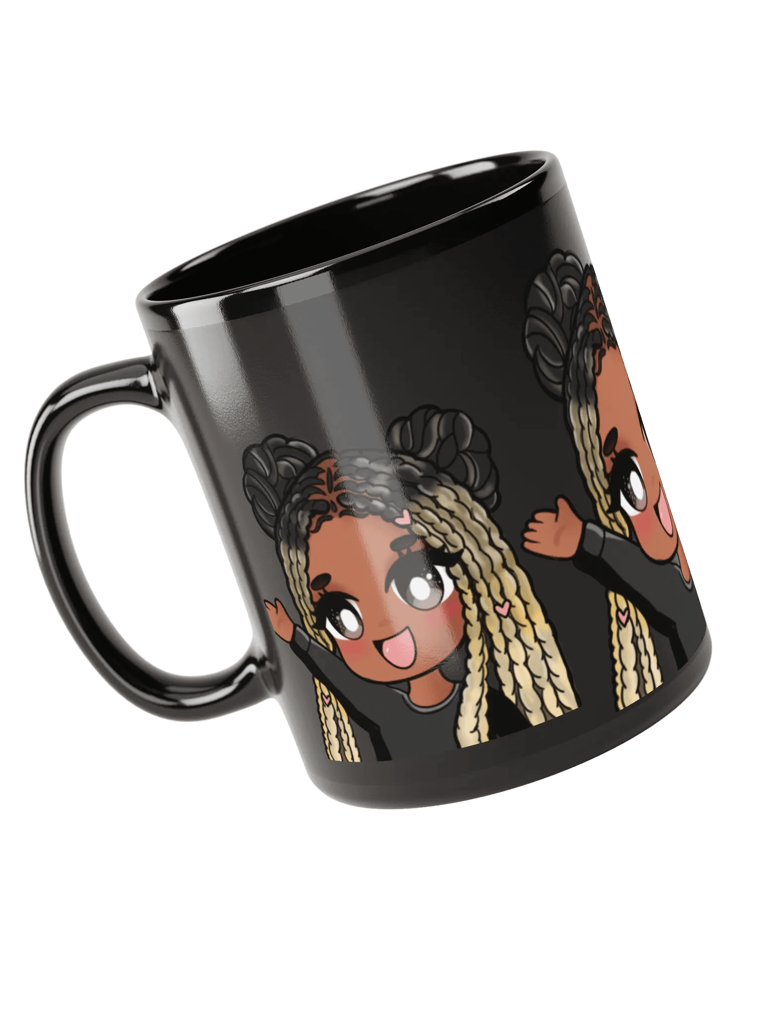 Tweet Heart Black Glossy Mug product image (3)