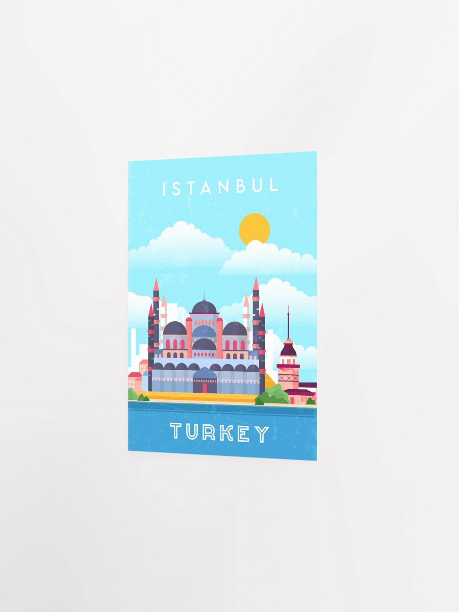 Istanbul, Turkey — Retro travel minimalist poster, retro travel art, retro travel wall art, vector art product image (7)