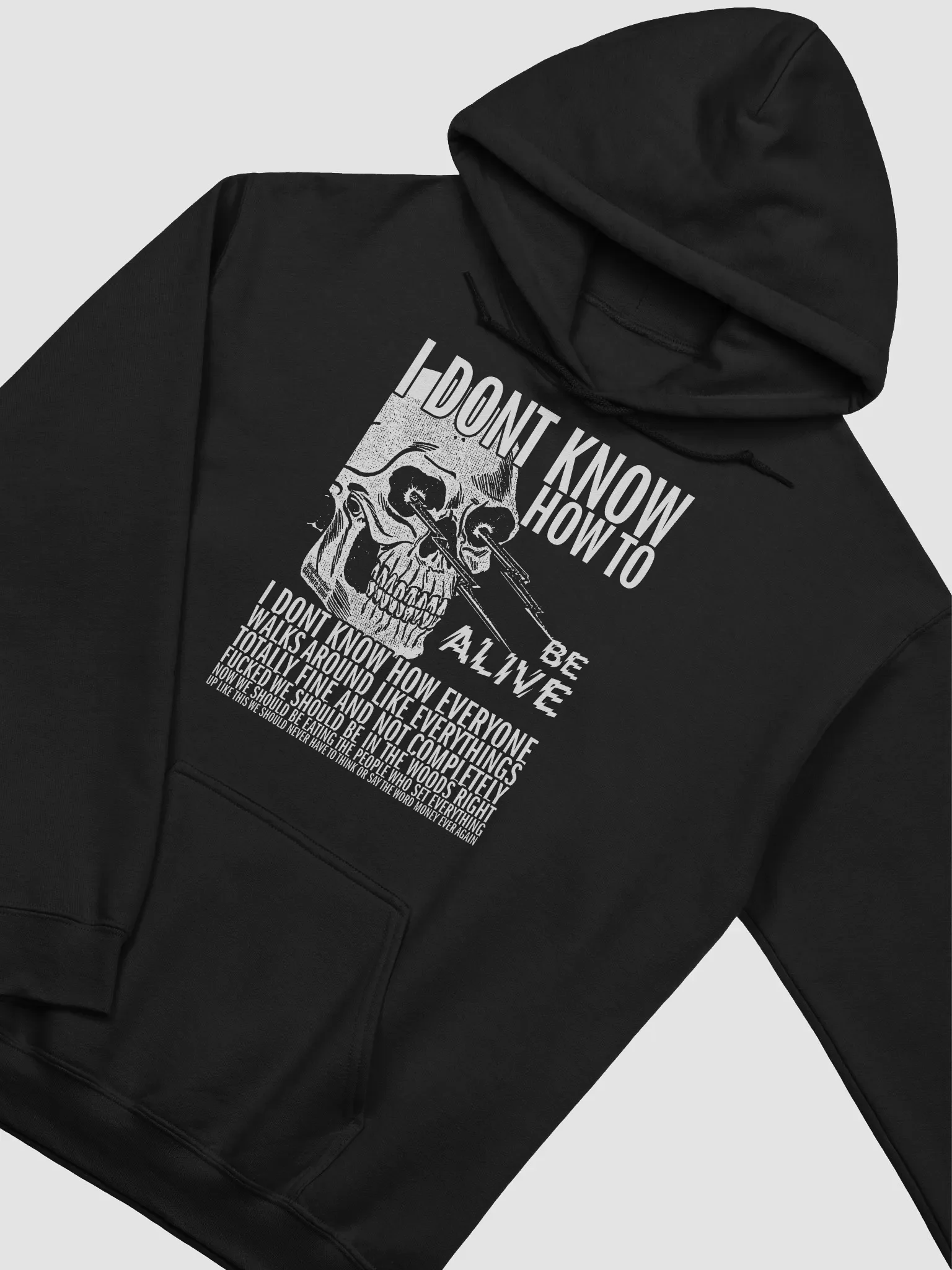 I DONT KNOW HOW TO BE ALLIVE HOODY product image (2)