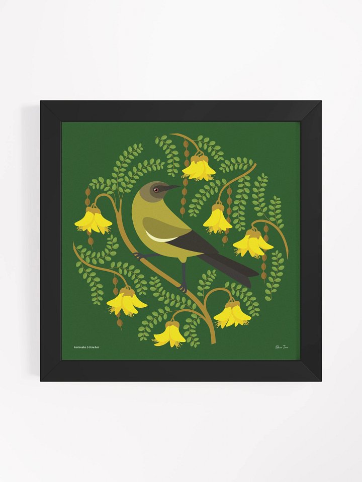 Korimako in Kōwhai Framed Wall Art product image (4)