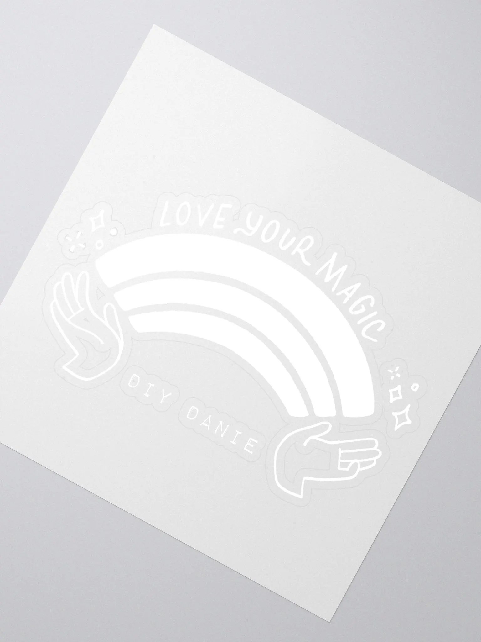 LOVE YOUR MAGIC RAINBOW STICKER (WHITE) product image (2)