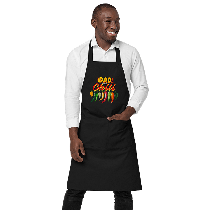 Spicy Dad Chili Organic Cotton Apron for dads sons friends chefs product image (1)