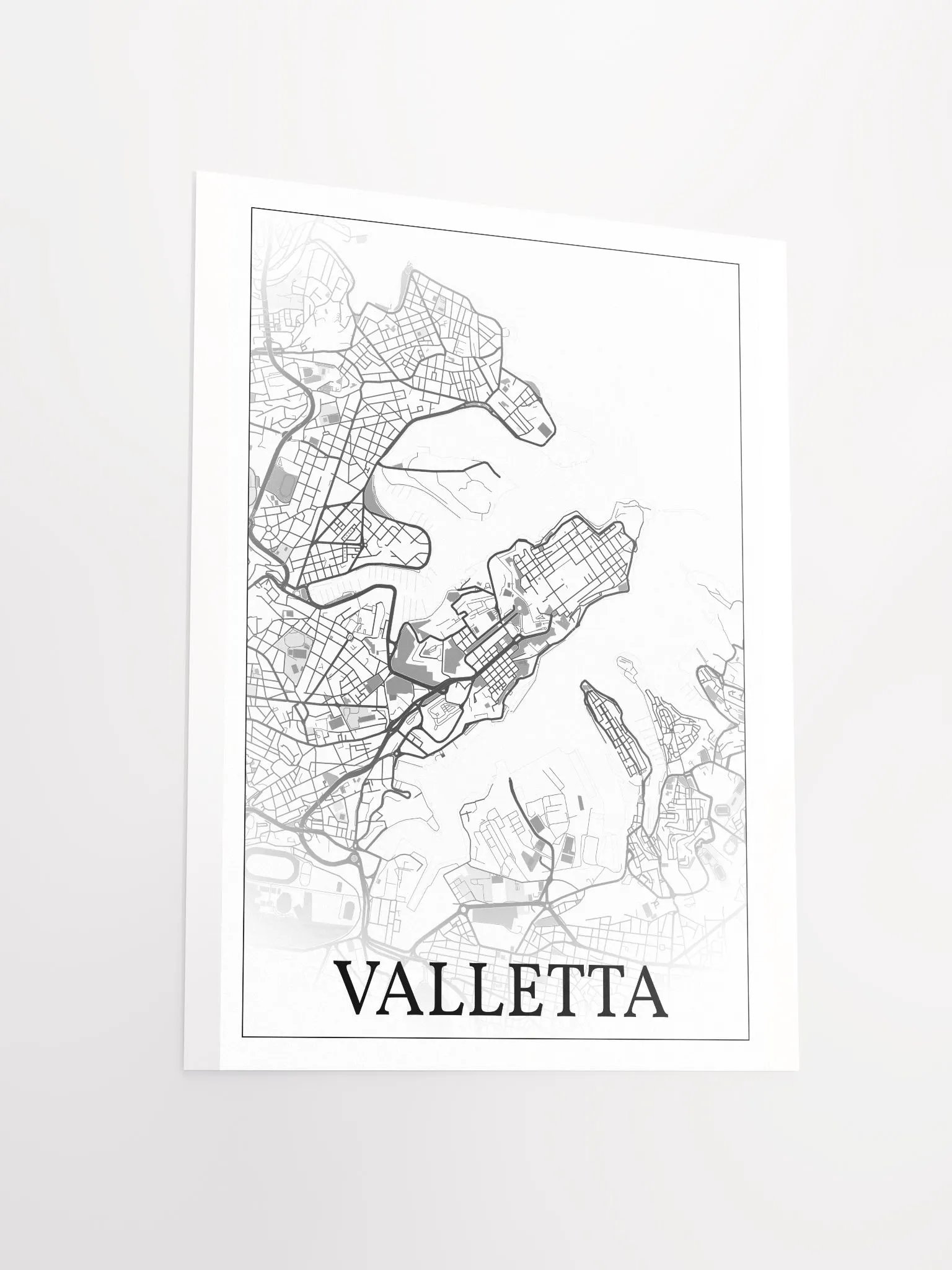 Valletta, Malta, city map print product image (11)