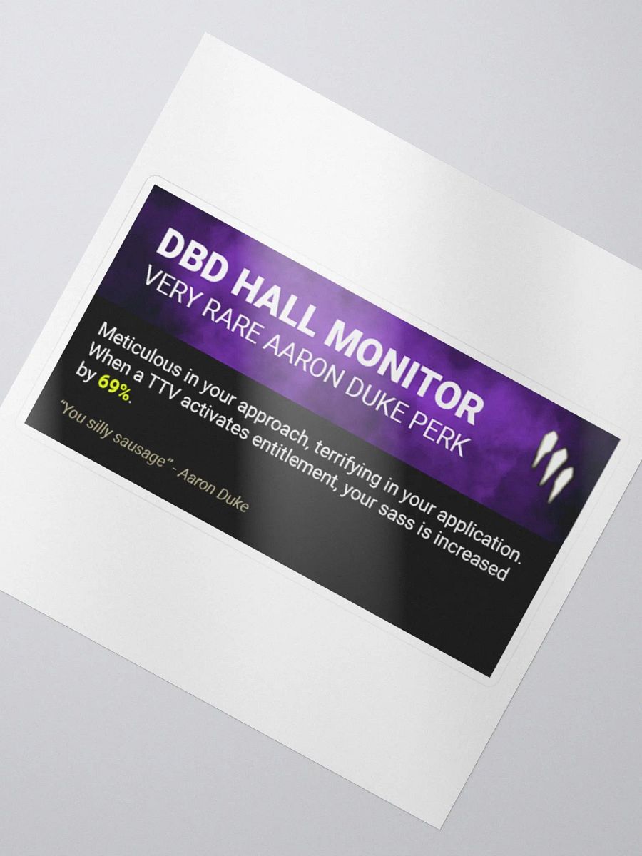 Hall Monitor Perk Description Sticker product image (2)