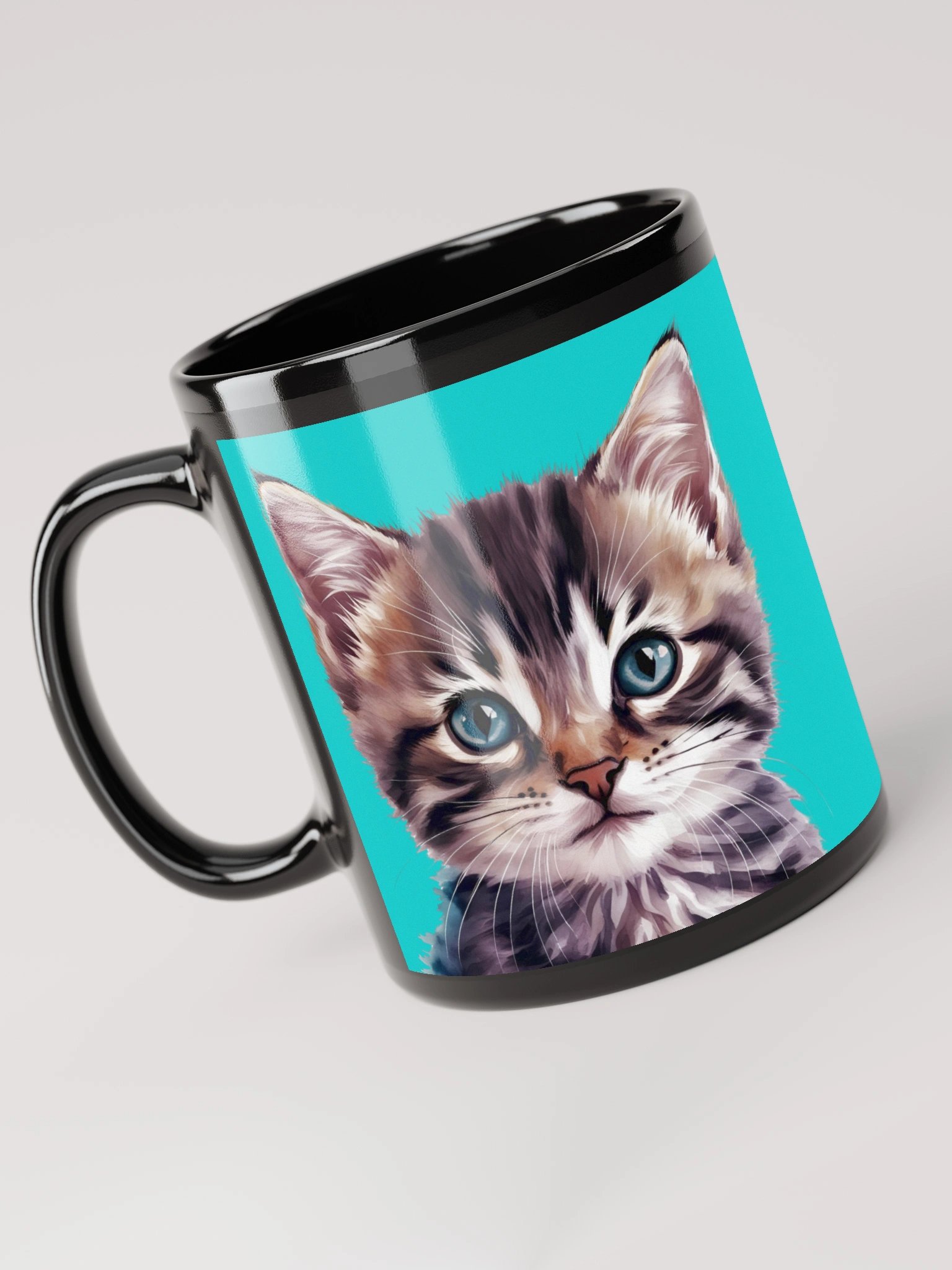 Cat Mug Turquoise product image (5)