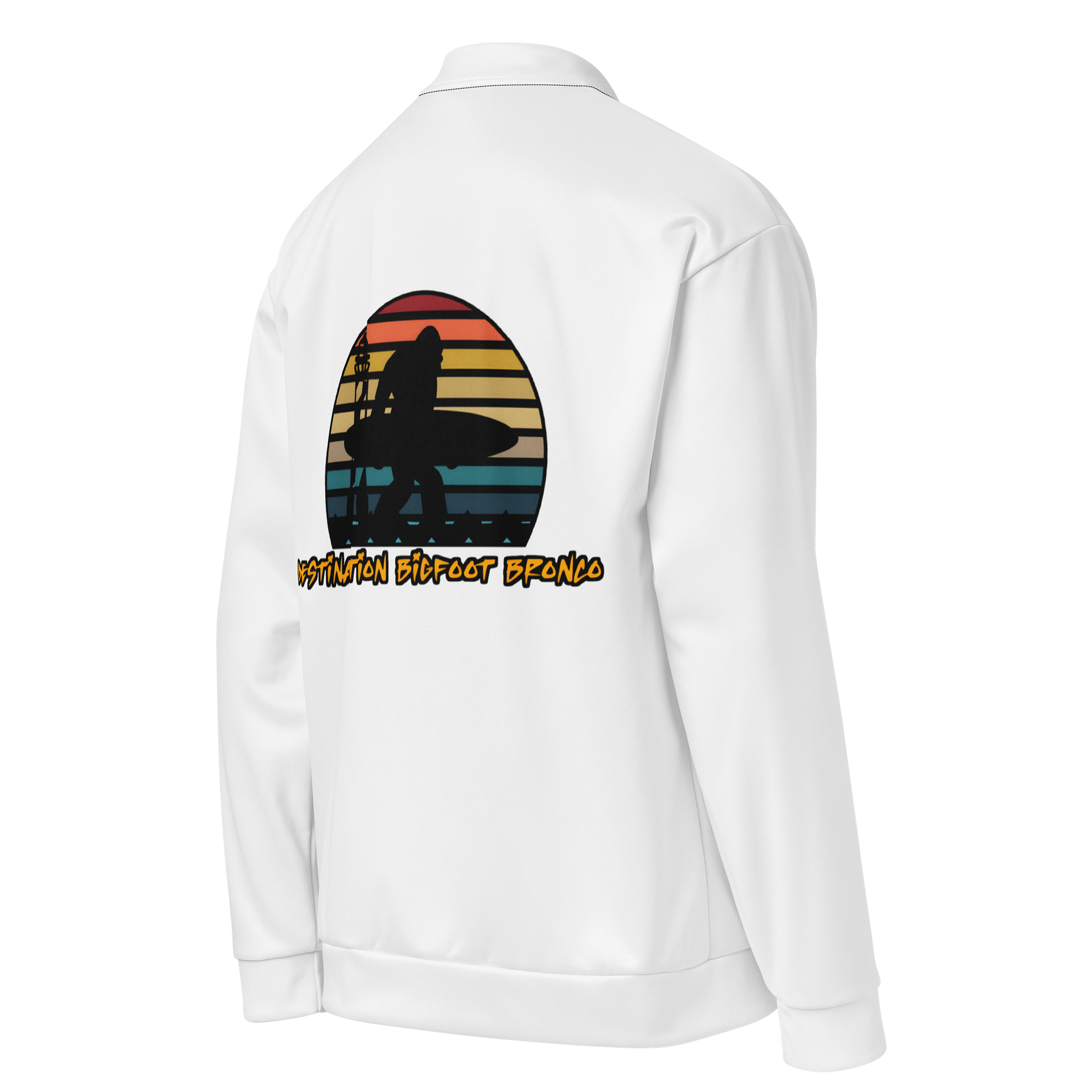 Destination Bigfoot Bronco Classic Logo Bomber Jacket (White) product image (4)