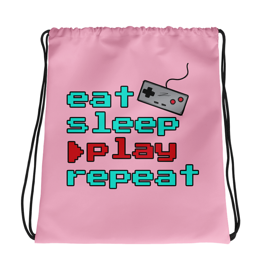 Gym Bag | "eat sleep play repeat" pink product image (1)