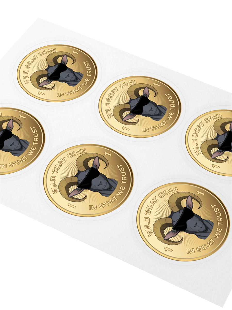 Coin Logo Stickers [Sheet of 6] product image (3)