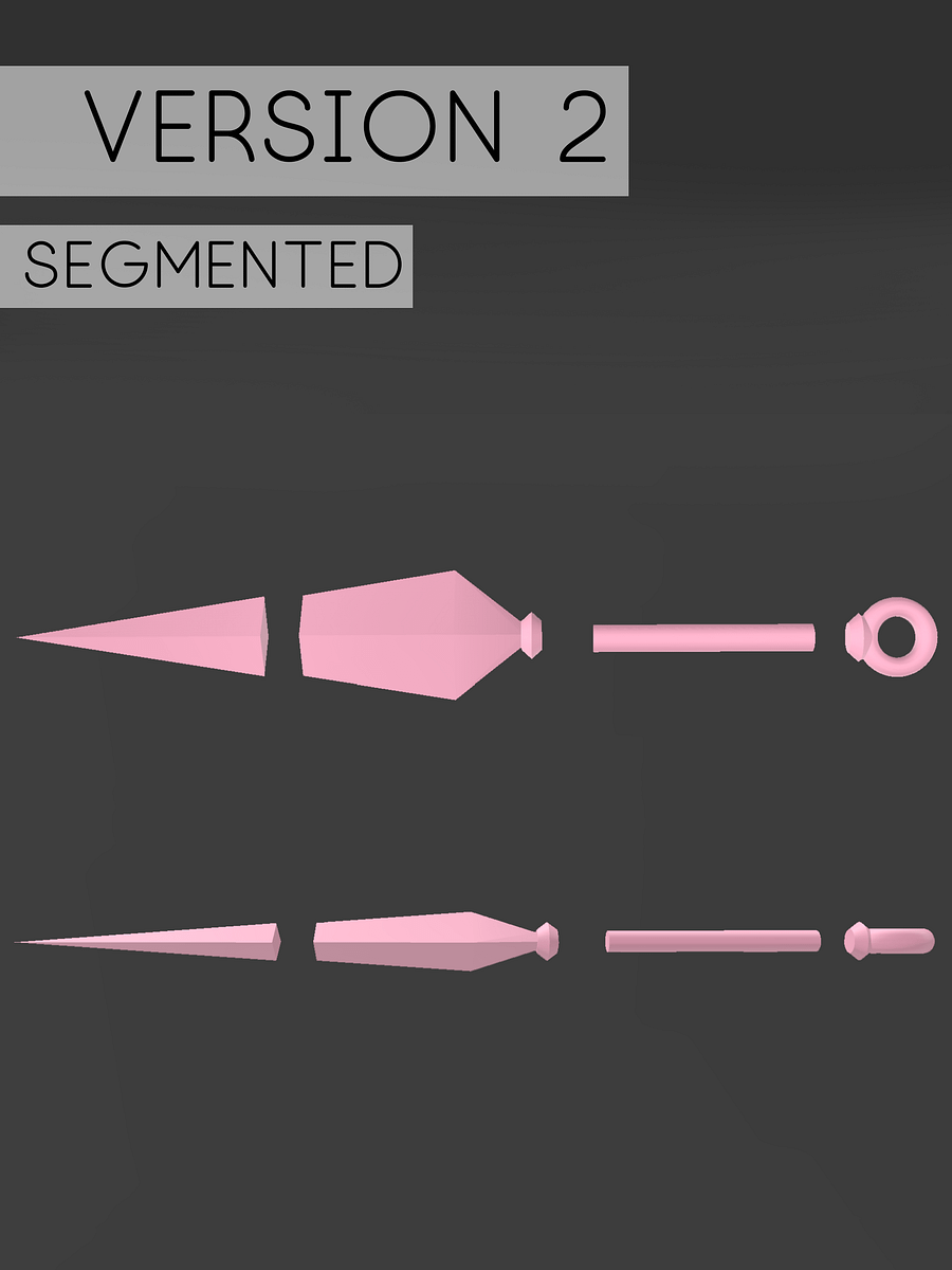 Leaf Kunai STL File product image (5)
