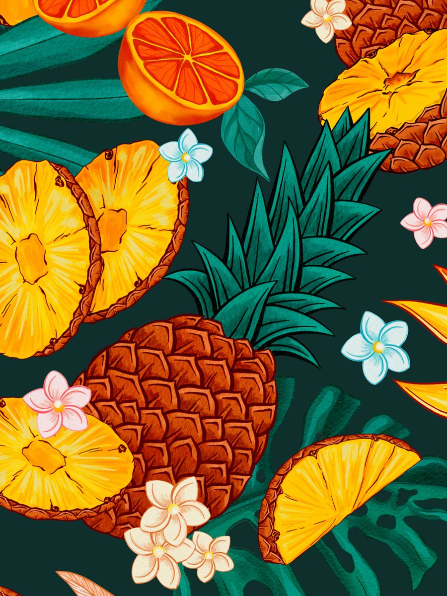 Pineapples PSD Layered Single Seamless Pattern product image (3)