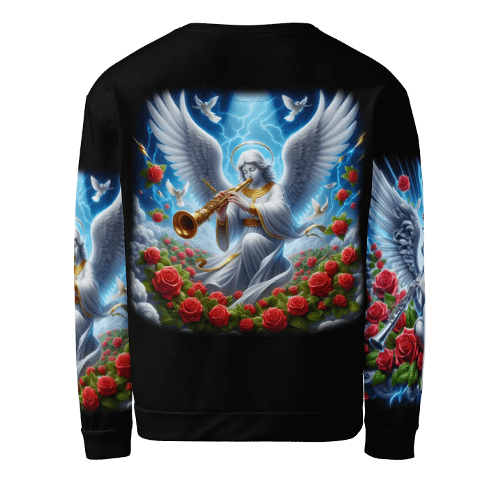 Angels making Music with a Clarinet - All-Over Unisex Sweatshirt #6 product image (2)