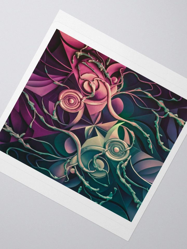 Abstract Floral Vortex Sticker - Vibrant Multicolor Decal product image (2)