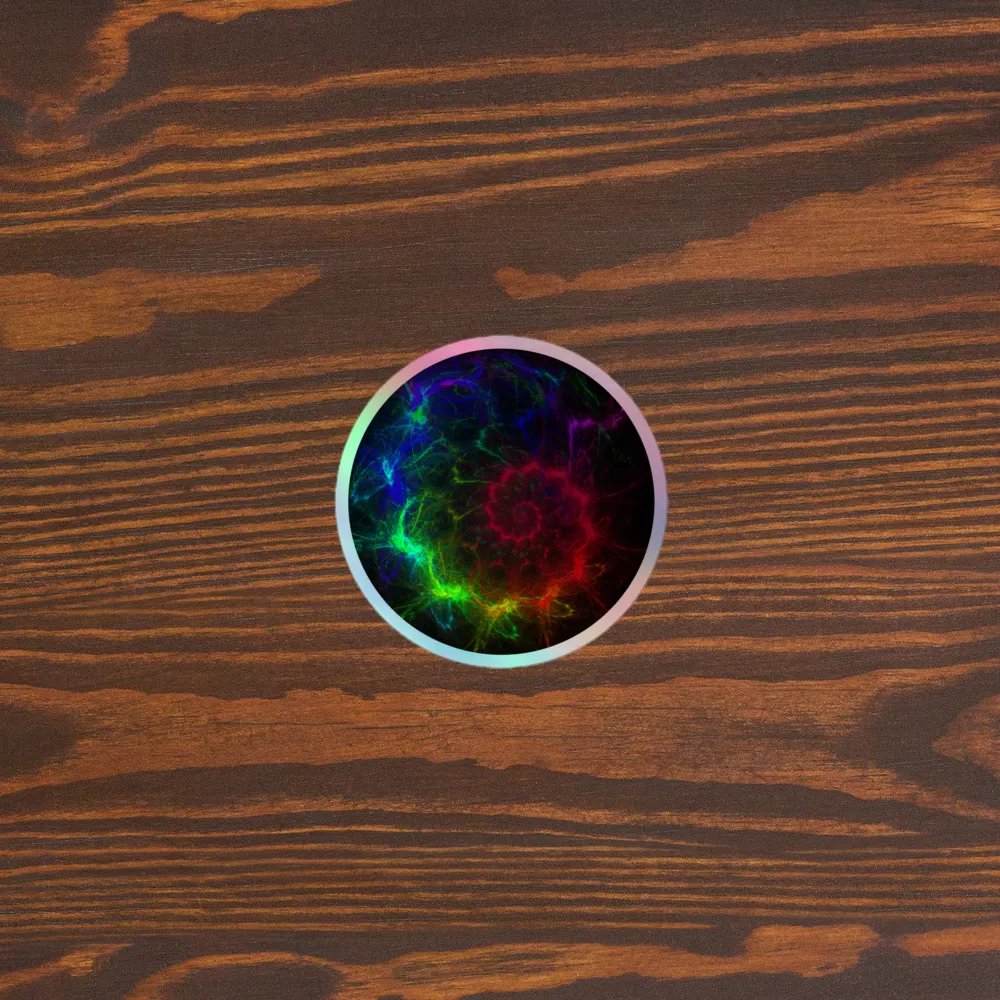 Fractal Chakra Kiss-Cut Holographic Sticker product image (3)