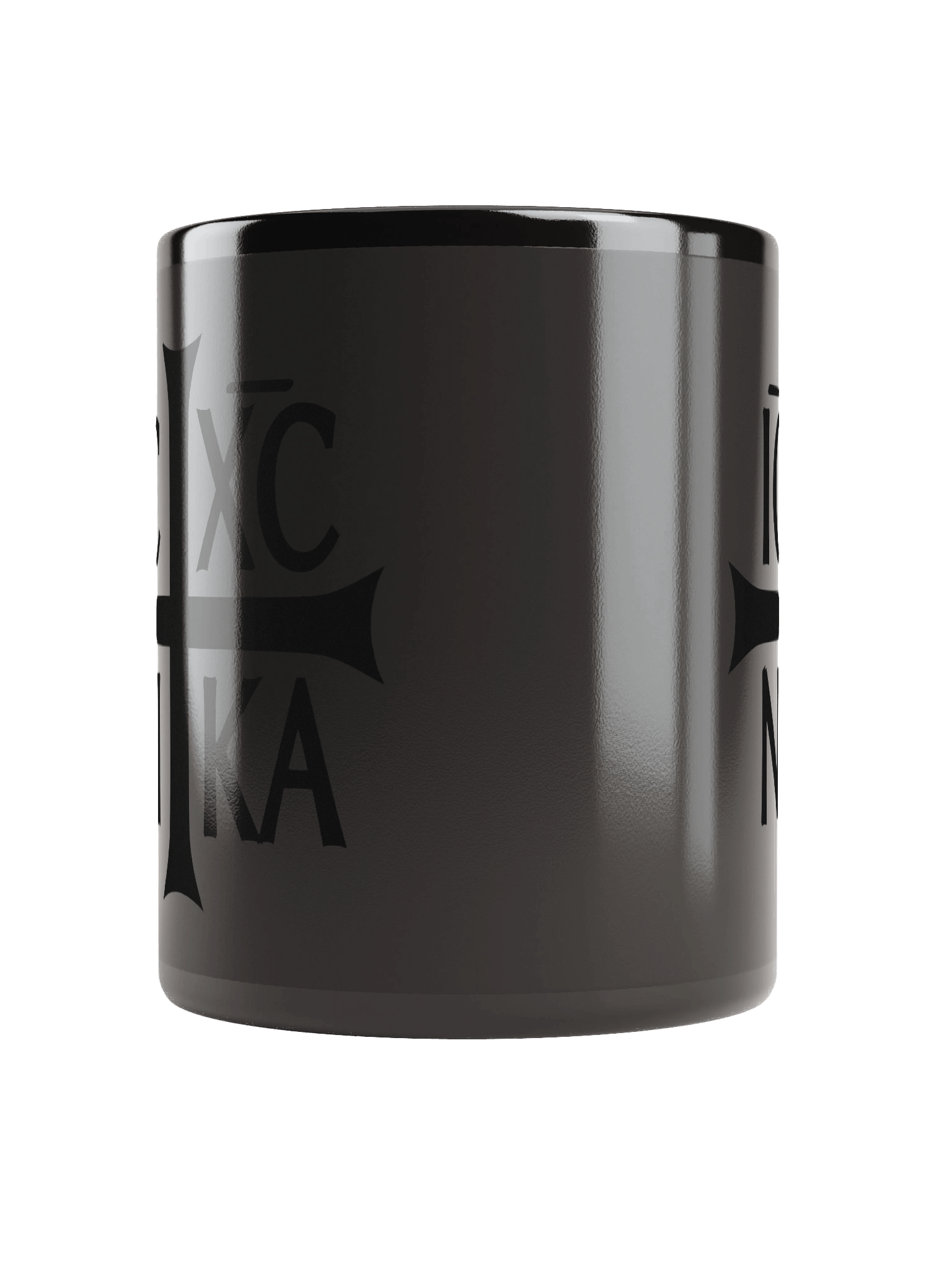 Glossy Black on Black IC XC NIKA Mug product image (3)