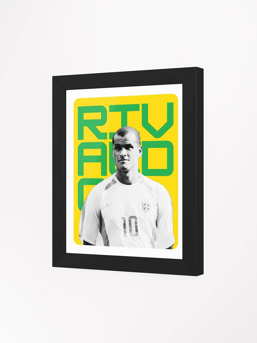 Rivaldo BW Brazil Name Art Framed Print product image (2)